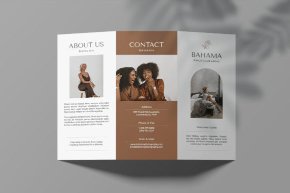 Bahama Photography Trifold Brochure Design