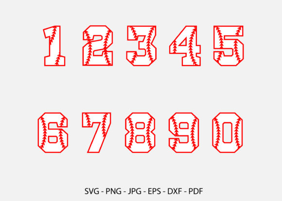 Baseball Numbers and Font Graphic: The Ultimate Tool for Custom Sports Designs