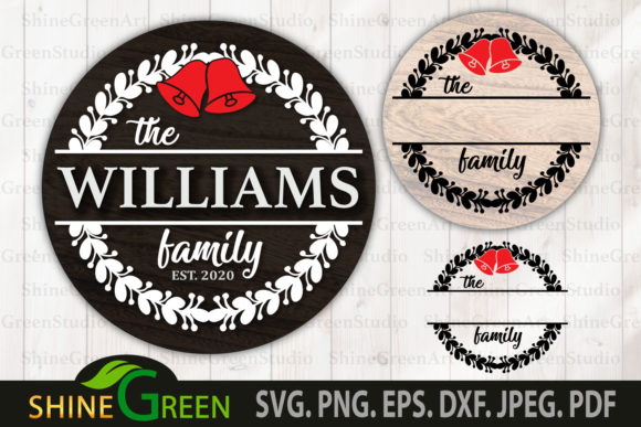 Christmas Ornament Family Monogram Frame: A Timeless Holiday Design Asset