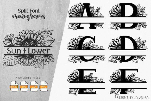 Creating Professional Designs with the Sunflower Split Font Monogram