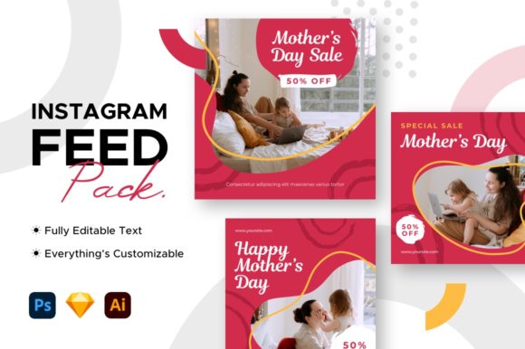 Elevate Your Brand with the Ultimate Instagram Post Mother's Day Template