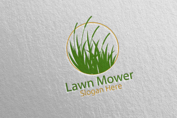 Lawn Mower Gardener Mowing Logo 9: A Practical Design Resource for Landscaping Professionals