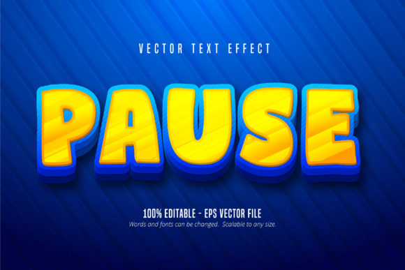 Pause Text, Cartoon Style Text Effect