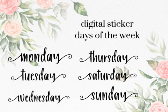 Swirly Font, Black Days of the Week: A Practical Guide to Elegant Design Assets