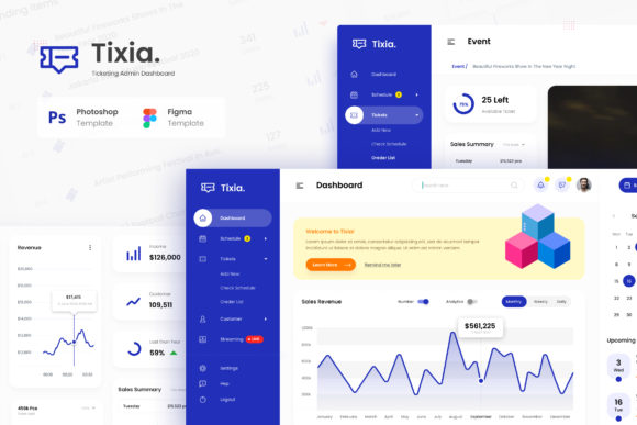 Tixia - Ticketing Admin Dashboard UI